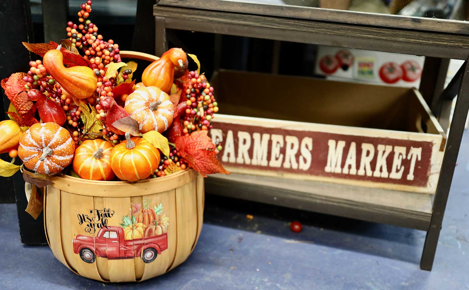 Decorating a basket for fall is one of the easiest little projects you’ll ever do.
