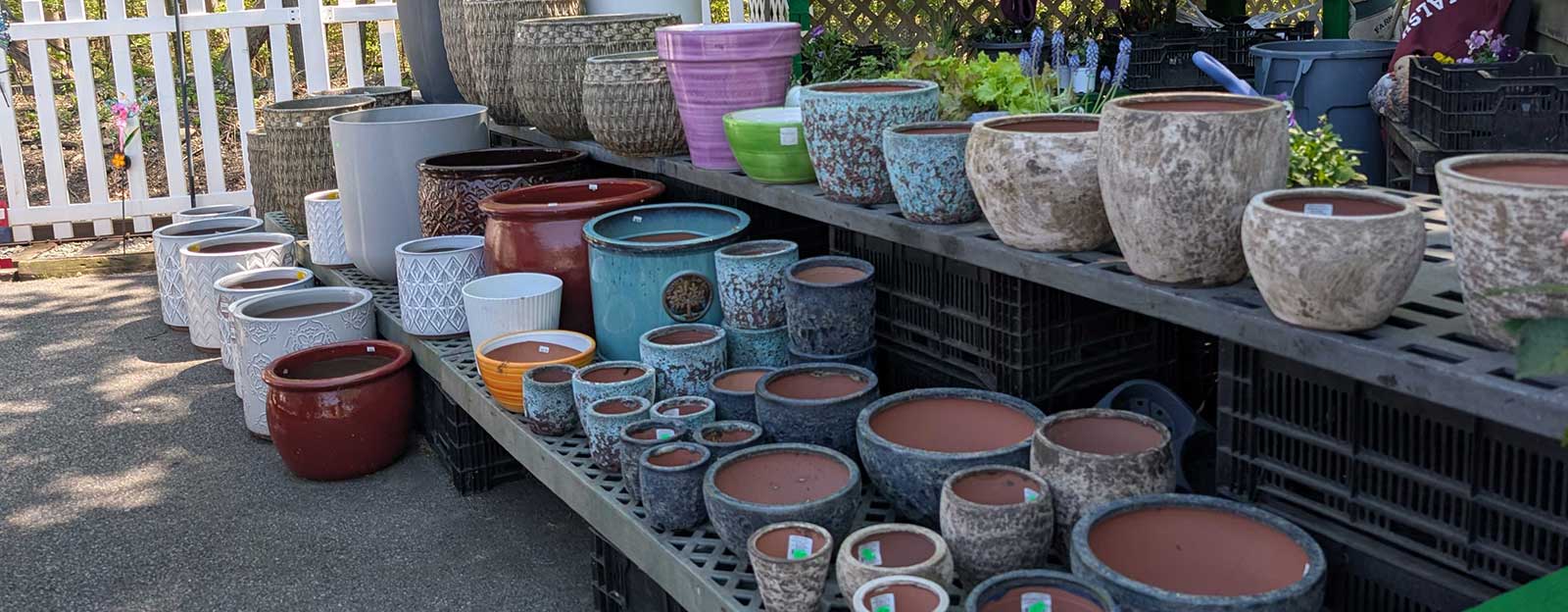 Empty garden containers on sale at 25% OFF