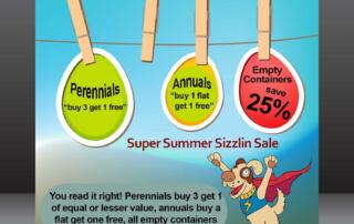 Our Super Sizzlin Summer Sale is heating up! Save on garden containers perennials and annuals.