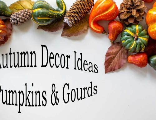 Decorating For Autumn With  Pumpkins And Gourds